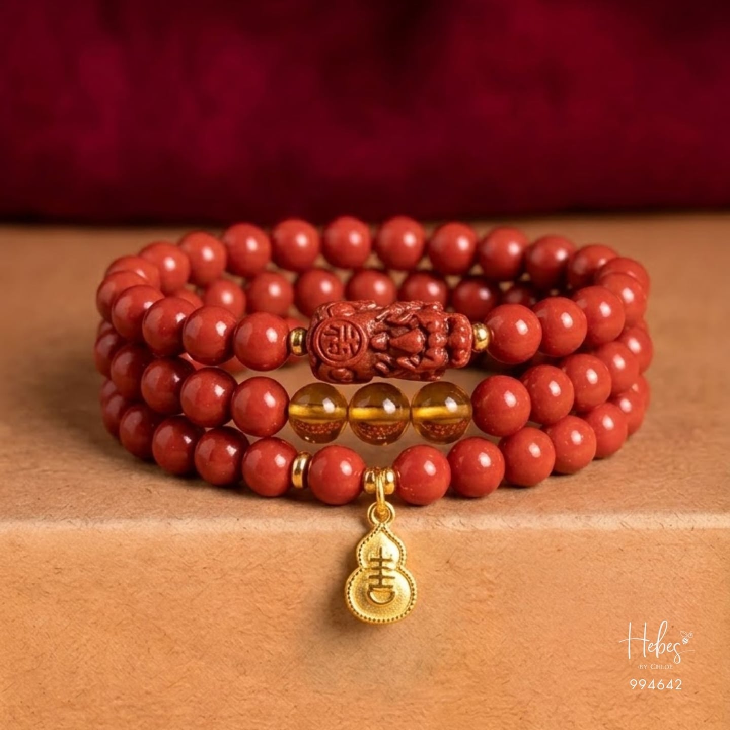 108 beads Pixiu Cinnabar Bracelet 994642