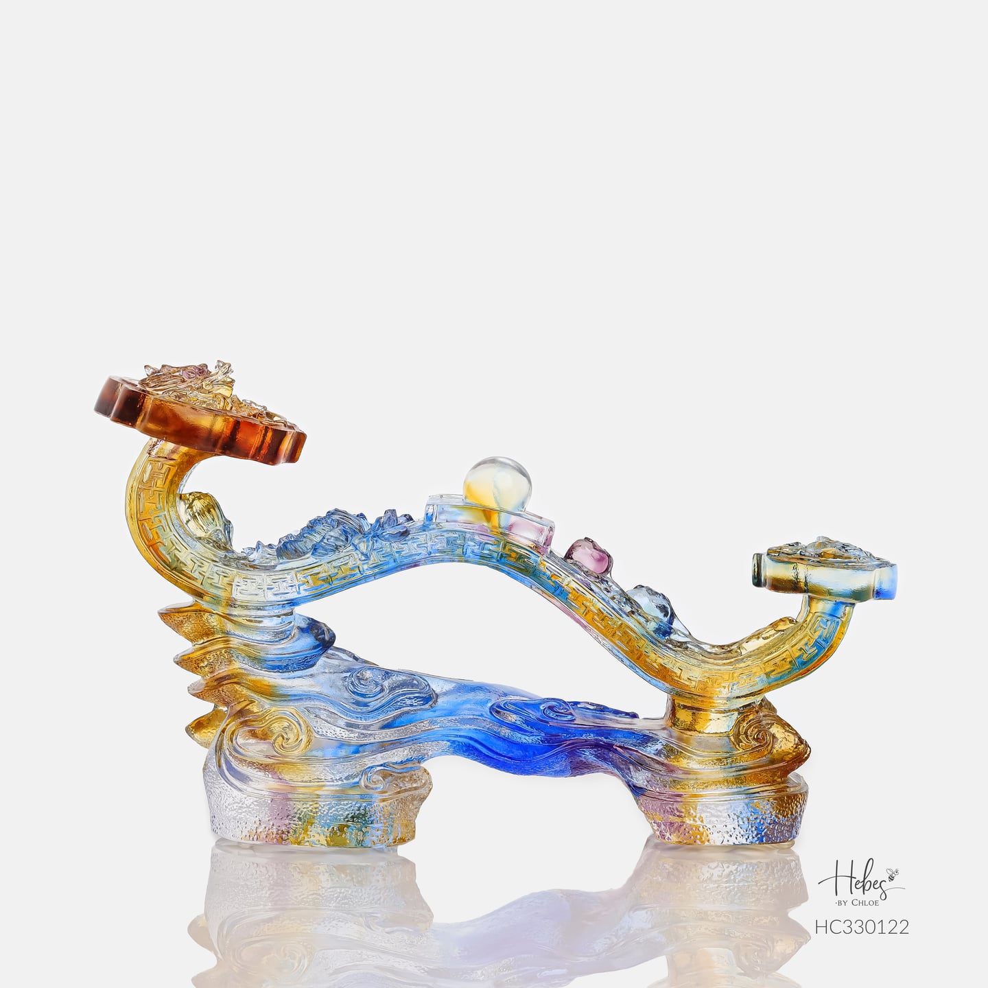 Crystal Fengshui Dragon Pheonix Ruyi HC330122
